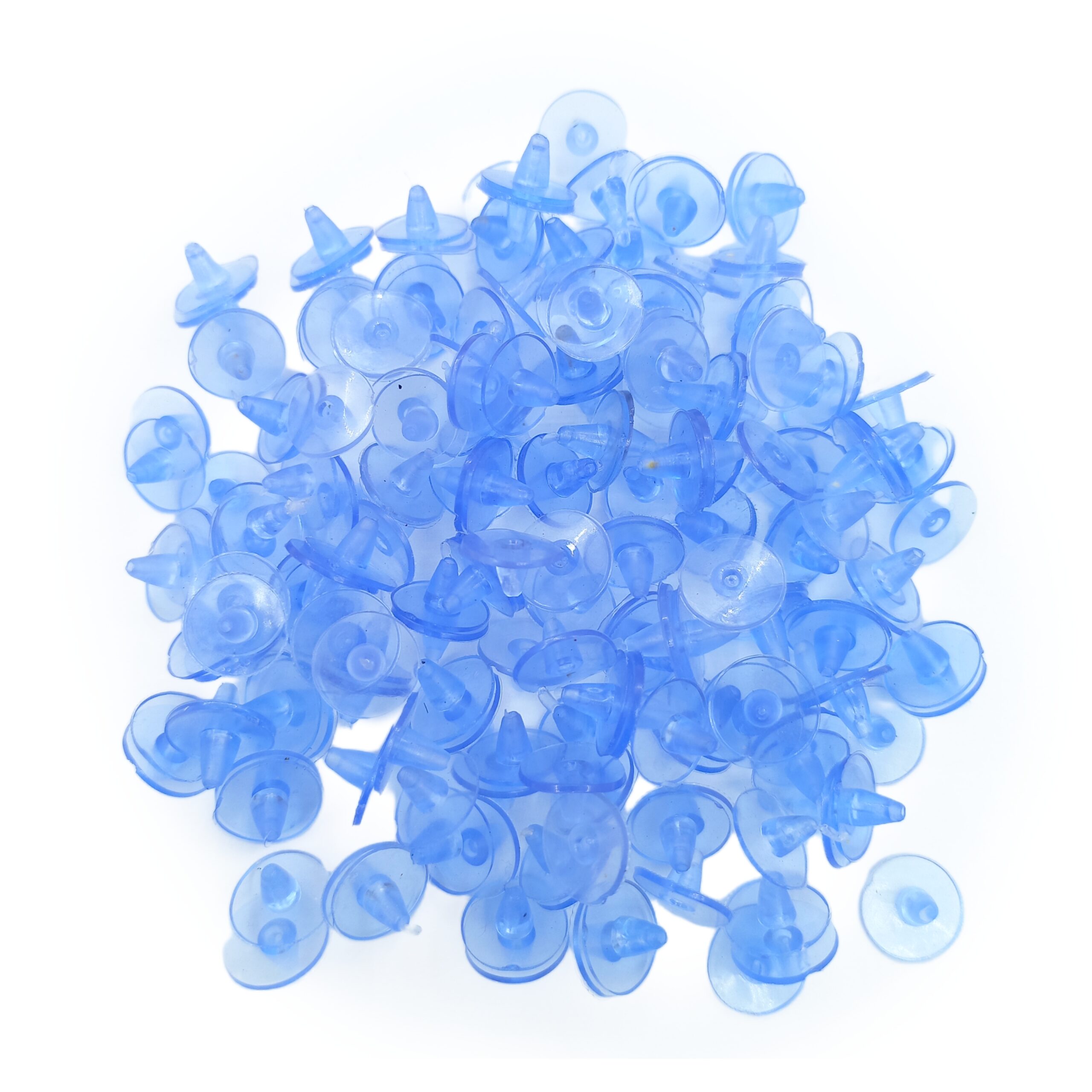 100pc Clear Silicone Plastic Comfort Clutch Earring Backs Earring Nuts 10mm  X 6mm Soft Plastic Earring Stoppers SF1537A 