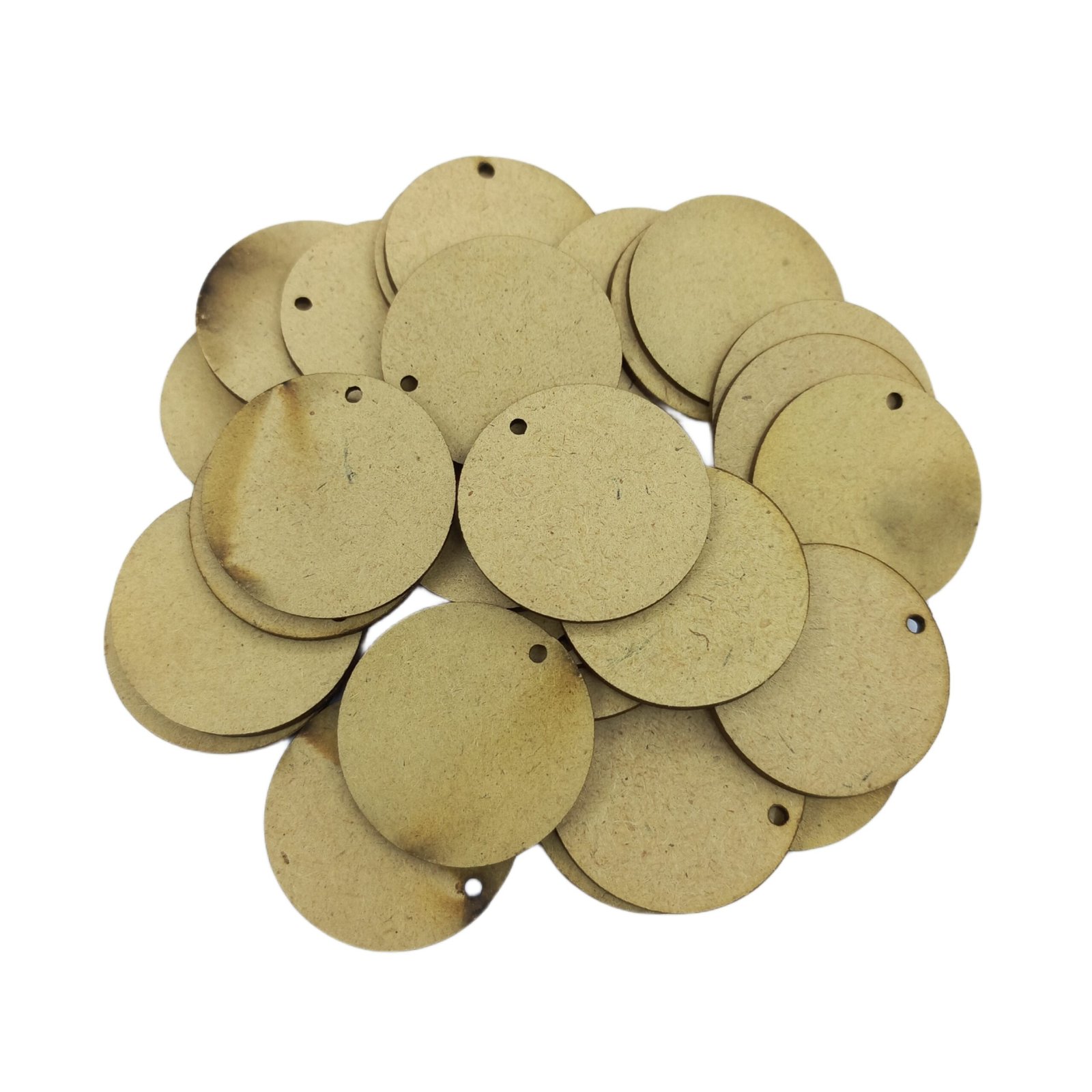 MDF Pendants Set of 5 Pair MDF Cutout - 1.25' Circle