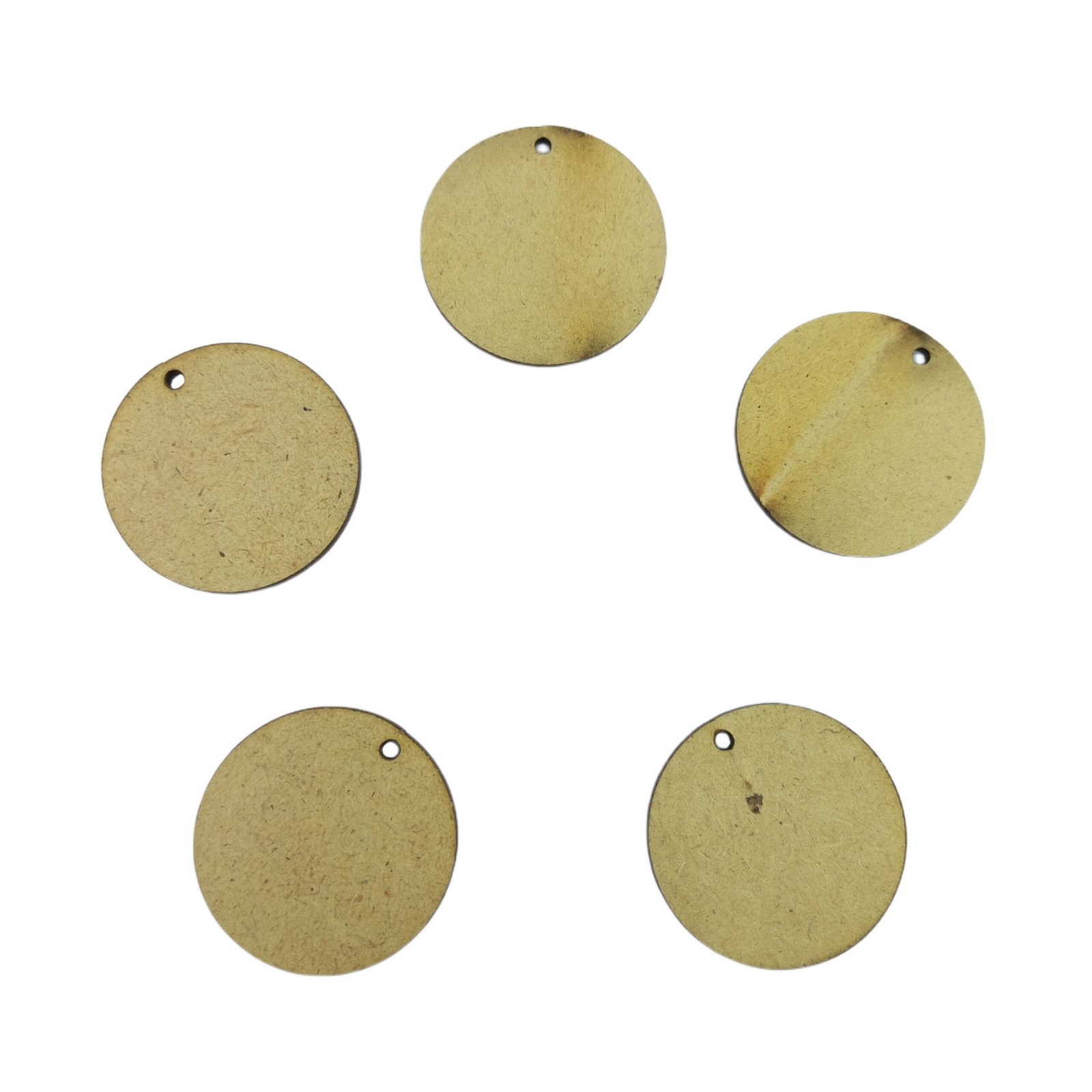 MDF Pendants Set of 5 Pair MDF Cutout - 1.25' Circle - Image 4