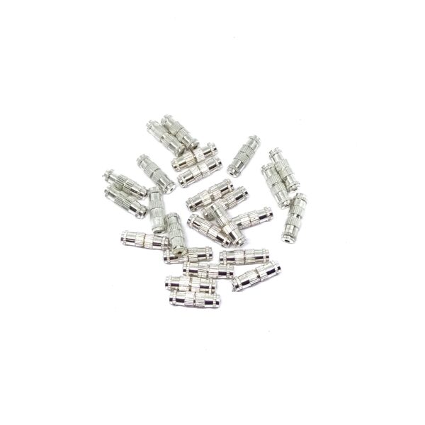 Barrel Clasps for Necklace and Other Jewellery Making - 20 Pieces (Silver)