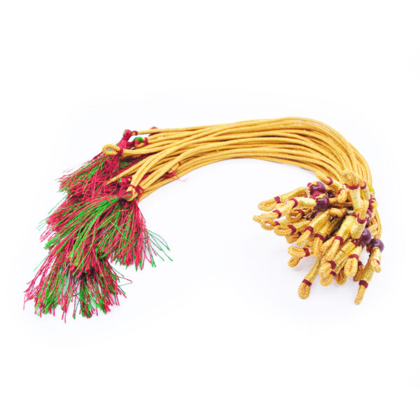 6 Pieces Necklace Back Rope Dori for Jewellery Making (Red Green Tassels) - Image 2