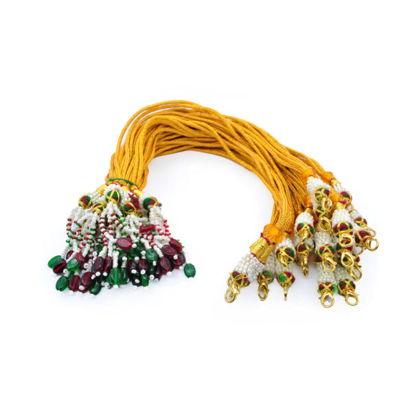 6 Pieces Necklace Back Rope Dori for Jewellery Making (Big Bead Tassle) - Image 2