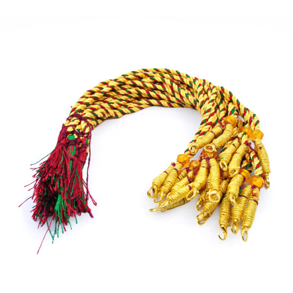 6 Pieces Necklace Back Rope Dori for Jewellery Making (Yellow Green Red Thread) - Image 2