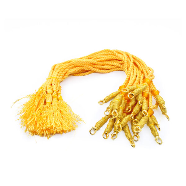 6 Pieces Necklace Back Rope Dori for Jewellery Making (Golden Yellow Thread) - Image 2
