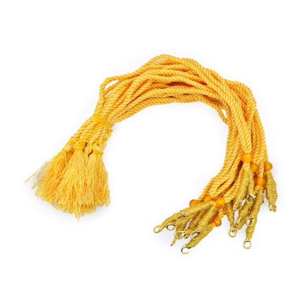6 Pieces Necklace Back Rope Dori for Jewellery Making (Golden Yellow Thread)