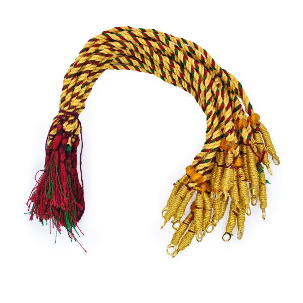 6 Pieces Necklace Back Rope Dori for Jewellery Making (Yellow Green Red Thread)
