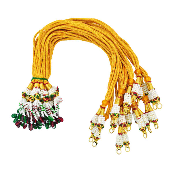 6 Pieces Necklace Back Rope Dori for Jewellery Making (Big Bead Tassle)