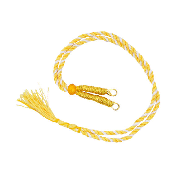 6 Pieces Necklace Back Rope Dori for Jewellery Making (Yellow White Thread) - Image 4